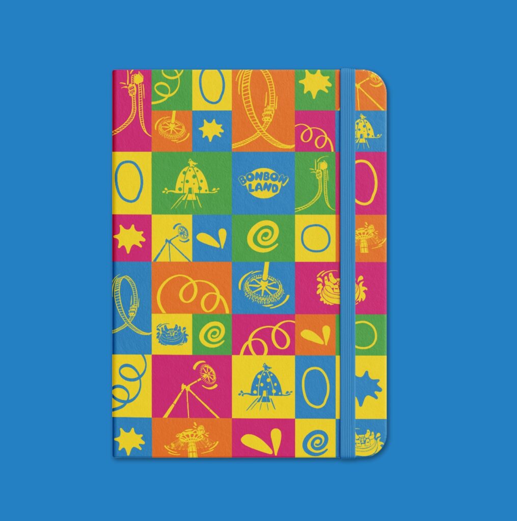 Patrón azul de personajes de caramelo ilustrados